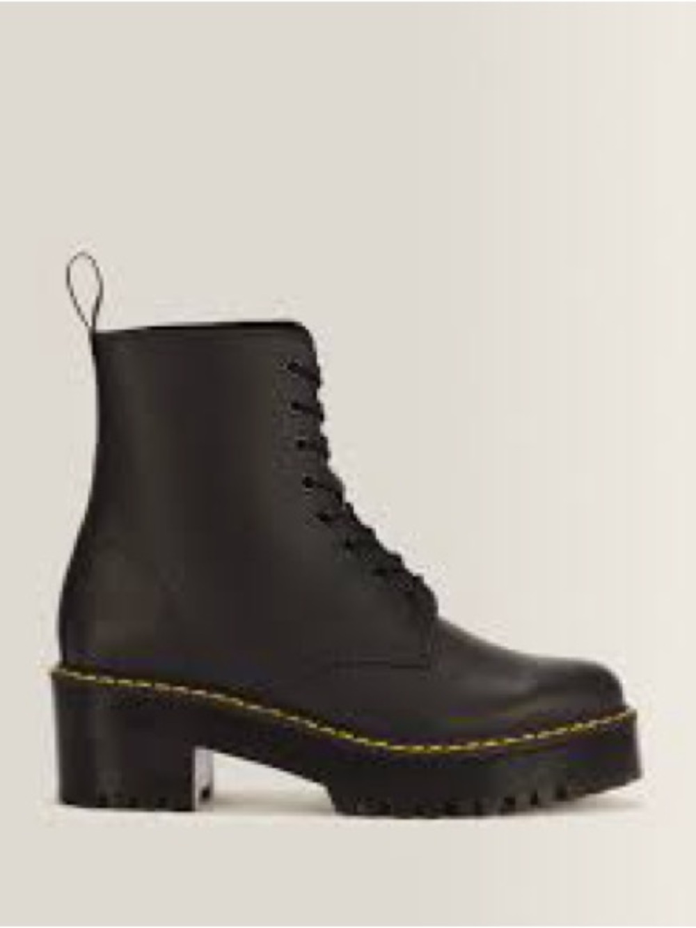 Dr. Martens Shriver Hi Sanguine Black Heeled Platform Boots Size 9 NWT